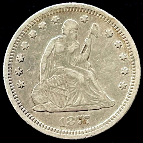 1877 P Seated Liberty Quarters thumbnail