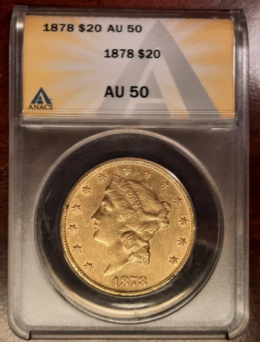 1878 US $20 Double Eagle Gold Coins thumbnail