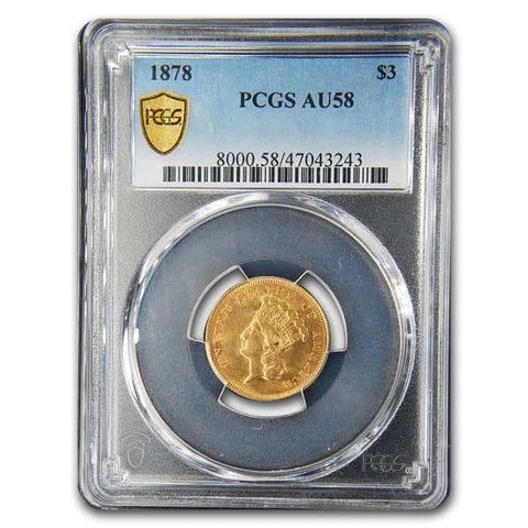 1878 US $3 & $4 Gold Coins thumbnail