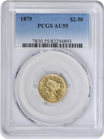 1879 US $2.50 Quarter Eagle Gold Coins thumbnail