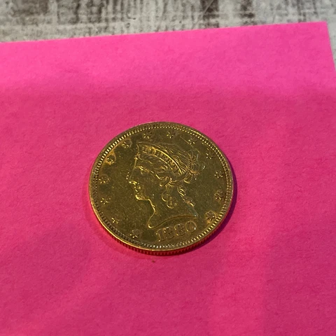 1880 US $10 Eagle Gold Coins thumbnail