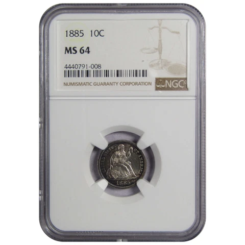 1885 Seated Liberty Dimes thumbnail
