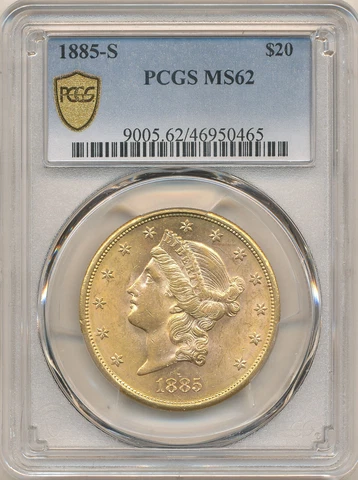 1885 US $20 Double Eagle Gold Coins thumbnail