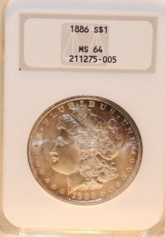 1886 Morgan Silver Dollars thumbnail