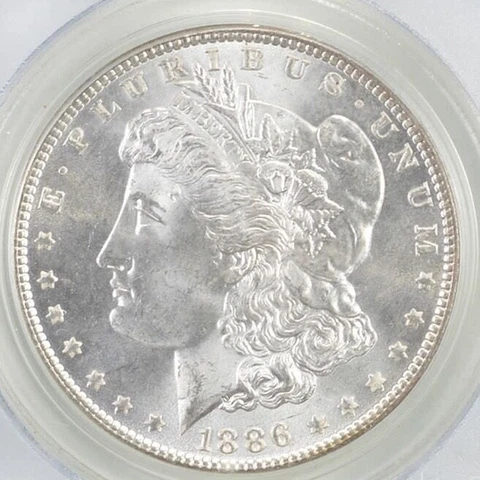 1886 P Morgan Silver Dollars thumbnail