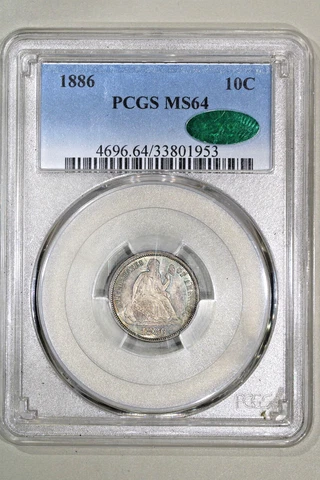 1886 Seated Liberty Dimes thumbnail