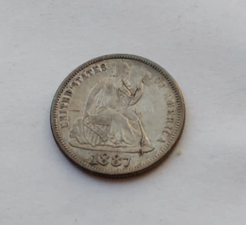 1887 Seated Liberty Dimes thumbnail