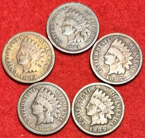 1889 Indian Head Pennies thumbnail