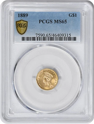 1889 US $1 Gold Coins thumbnail