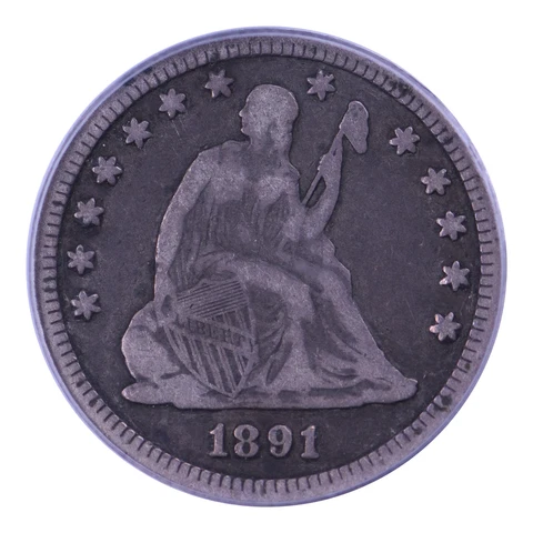 1891 P Seated Liberty Quarters thumbnail