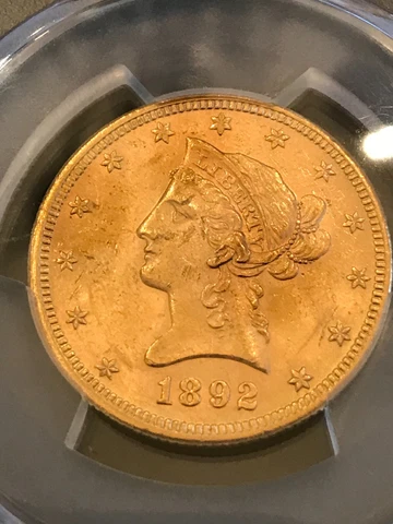 1892 US $10 Eagle Gold Coins thumbnail