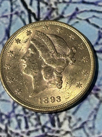 1893 US $20 Double Eagle Gold Coins thumbnail