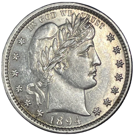 1894 P Barber Quarters thumbnail