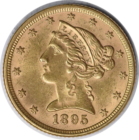 1895 $5 Half Eagle Gold Coins thumbnail