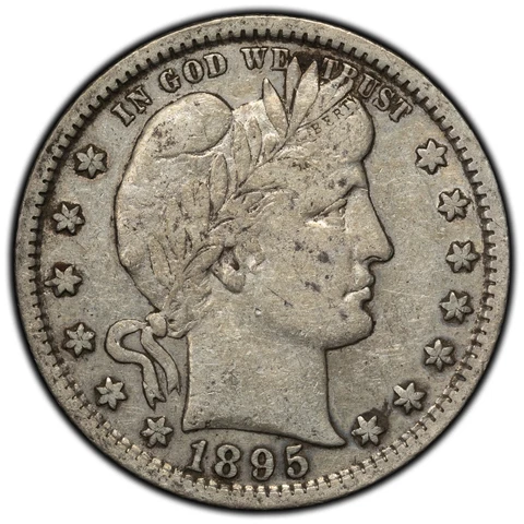 1895 P Barber Quarters thumbnail
