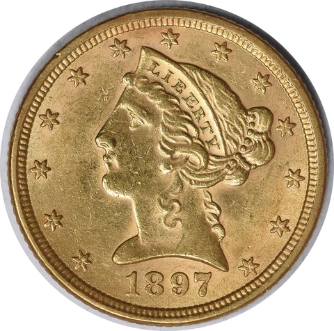 1897 $5 Half Eagle Gold Coins thumbnail