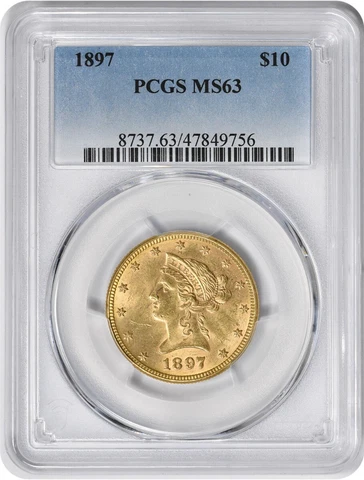 1897 US $10 Eagle Gold Coins thumbnail