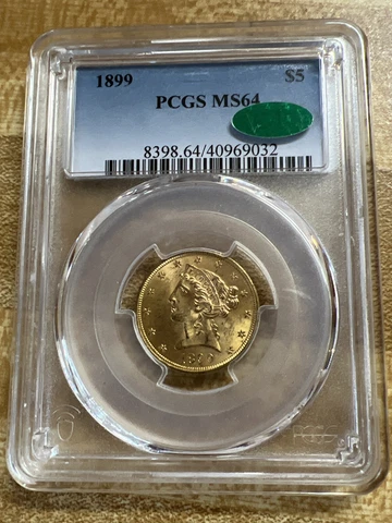 1899 $5 Half Eagle Gold Coins thumbnail
