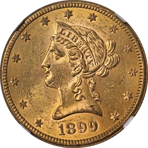1899 US $10 Eagle Gold Coins thumbnail