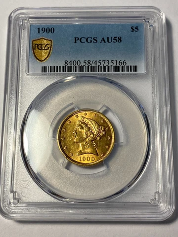 1900 $5 Half Eagle Gold Coins thumbnail