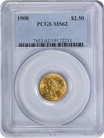 1900 US $2.50 Quarter Eagle Gold Coins thumbnail
