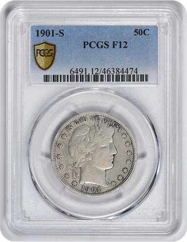 1901 P Barber Half Dollars thumbnail