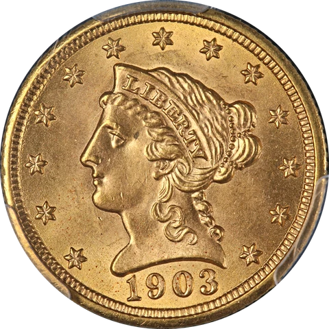 1903 US $2.50 Quarter Eagle Gold Coins thumbnail