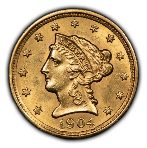 1904 US $2.50 Quarter Eagle Gold Coins thumbnail