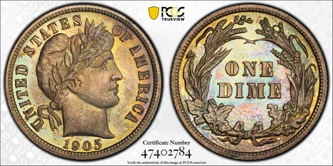 1905 S Barber Dimes thumbnail