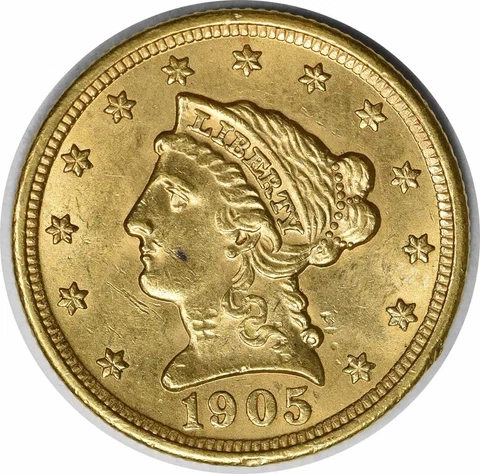 1905 US $2.50 Quarter Eagle Gold Coins thumbnail