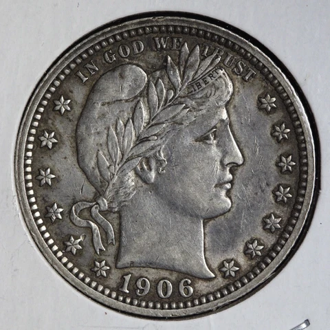 1906 P Barber Quarters thumbnail