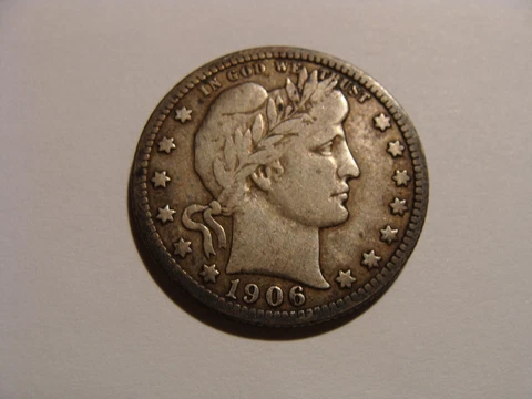 1906 P Barber Quarters thumbnail