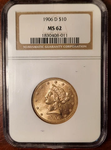 1906 US $10 Eagle Gold Coins thumbnail