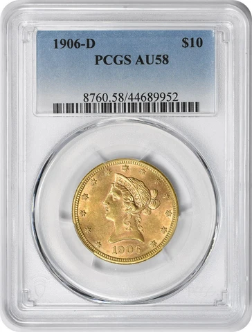 1906 US $10 Eagle Gold Coins thumbnail