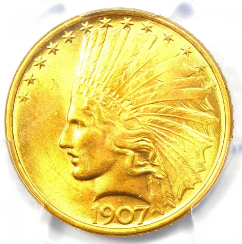 1907 US $10 Eagle Gold Coins thumbnail