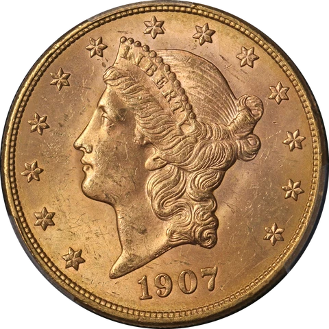 1907 US $20 Double Eagle Gold Coins thumbnail