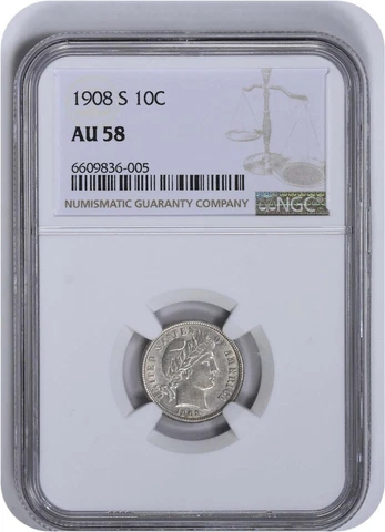 1908 P Barber Dimes thumbnail