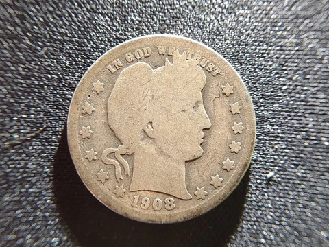 1908 P Barber Quarters thumbnail