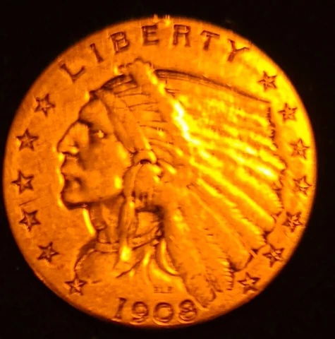 1908 US $2.50 Quarter Eagle Gold Coins thumbnail