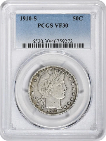 1910 P Barber Half Dollars thumbnail