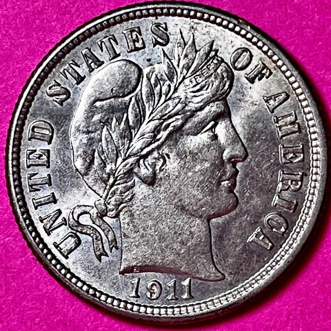 1911 D Barber Dimes thumbnail