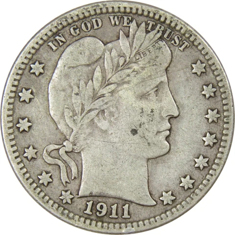 1911 D Barber Quarters thumbnail