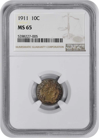 1911 P Barber Dimes thumbnail