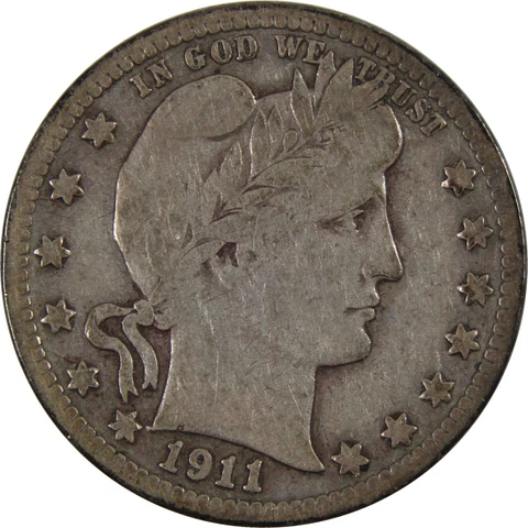 1911 P Barber Quarters thumbnail