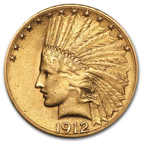 1912 US $10 Eagle Gold Coins thumbnail