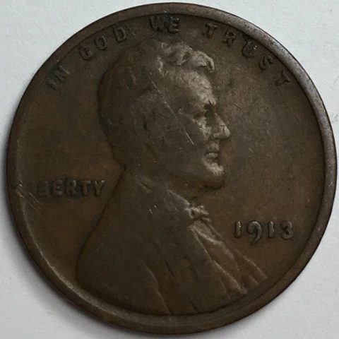 1913 Lincoln Wheat Small Cents thumbnail