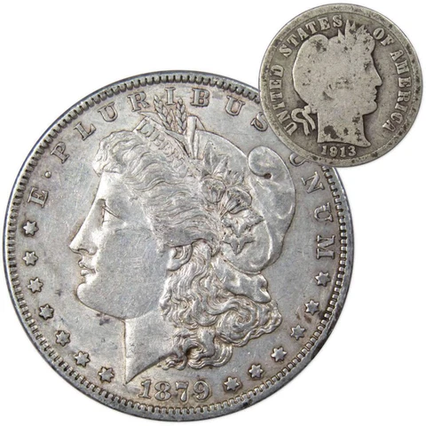 1913 Morgan Silver Dollars thumbnail