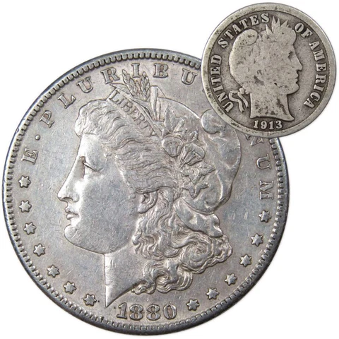 1913 Morgan Silver Dollars thumbnail