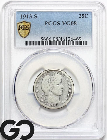 1913 P Barber Quarters thumbnail