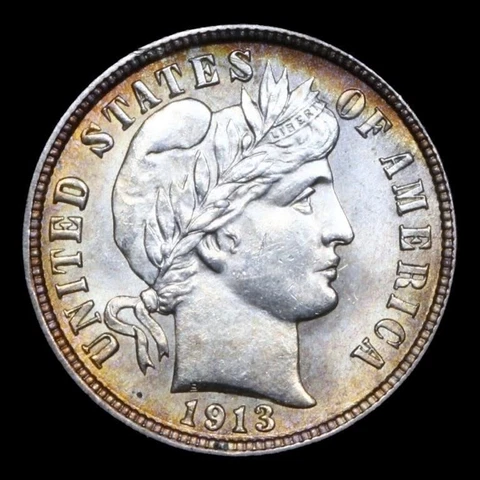 1913 S Barber Dimes thumbnail